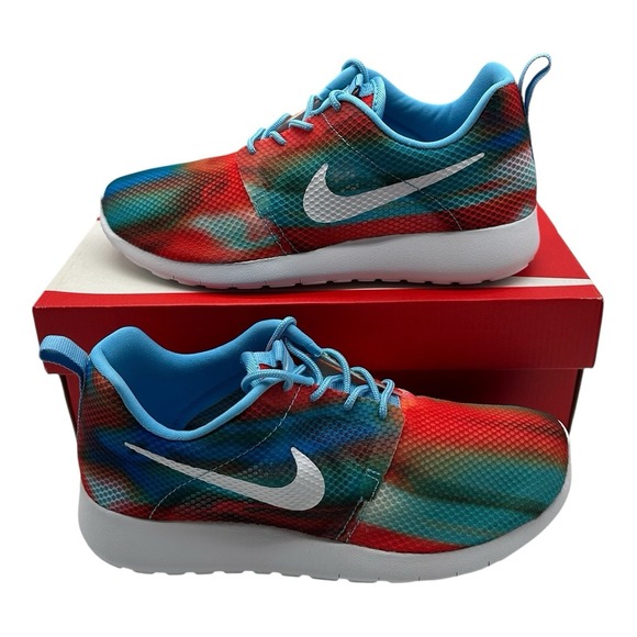 Nike Roshe One Flight Weight GS Running Shoes Youth 6.5 Womens 8 Rainbow Sneaker - Picture 1 of 10